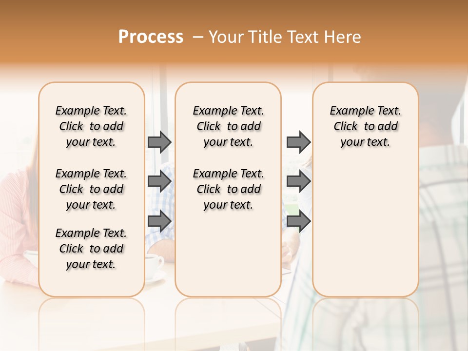A Group Of People Sitting Around A Table PowerPoint Template