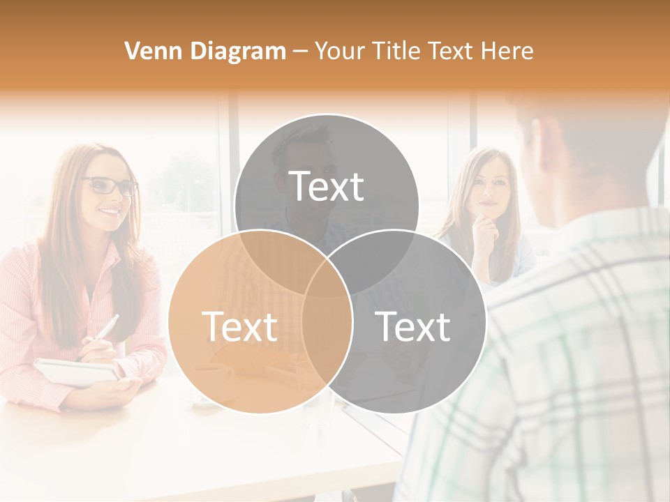 A Group Of People Sitting Around A Table PowerPoint Template