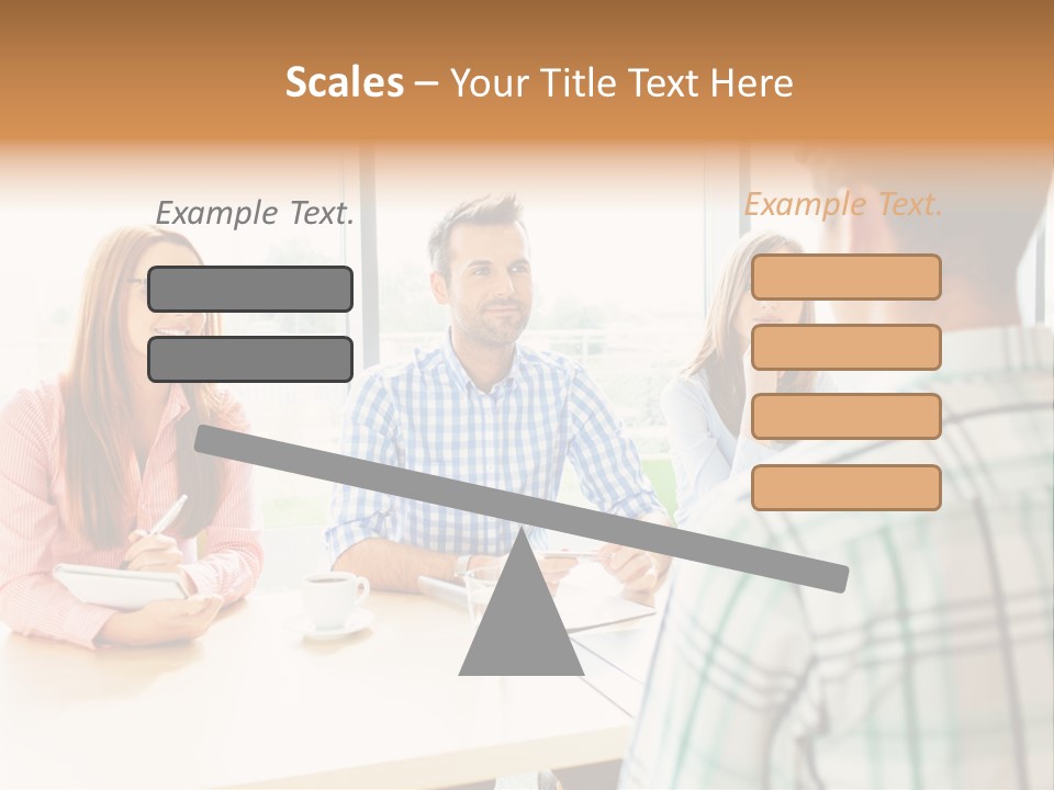 A Group Of People Sitting Around A Table PowerPoint Template