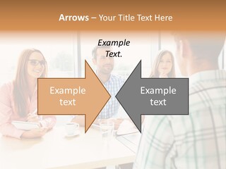 A Group Of People Sitting Around A Table PowerPoint Template