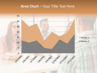 A Group Of People Sitting Around A Table PowerPoint Template