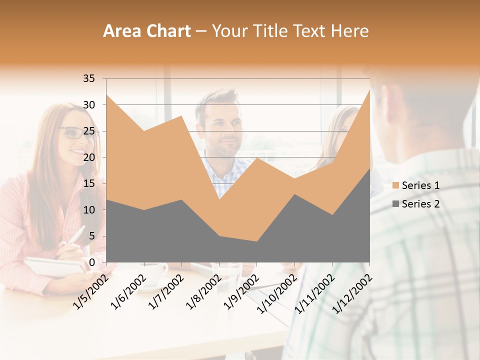 A Group Of People Sitting Around A Table PowerPoint Template