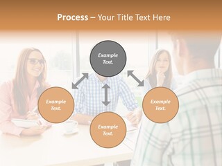 A Group Of People Sitting Around A Table PowerPoint Template