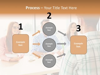 A Group Of People Sitting Around A Table PowerPoint Template