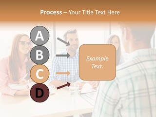 A Group Of People Sitting Around A Table PowerPoint Template