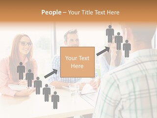 A Group Of People Sitting Around A Table PowerPoint Template