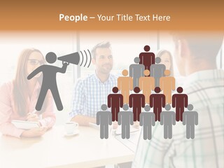 A Group Of People Sitting Around A Table PowerPoint Template