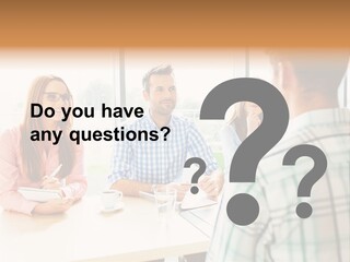 A Group Of People Sitting Around A Table PowerPoint Template