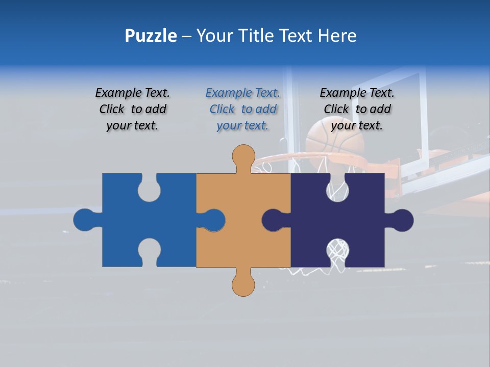 A Basketball Going Through The Net Of A Basketball Hoop PowerPoint Template