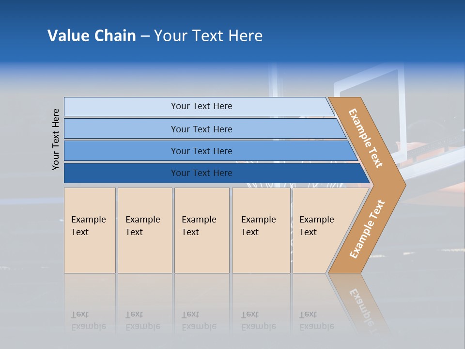 A Basketball Going Through The Net Of A Basketball Hoop PowerPoint Template