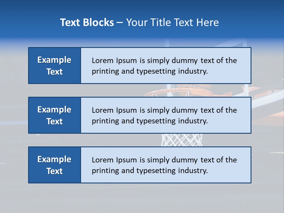 A Basketball Going Through The Net Of A Basketball Hoop PowerPoint Template