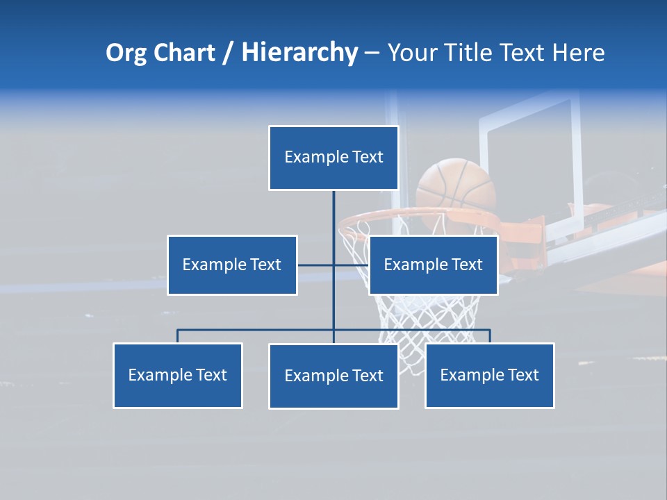 A Basketball Going Through The Net Of A Basketball Hoop PowerPoint Template