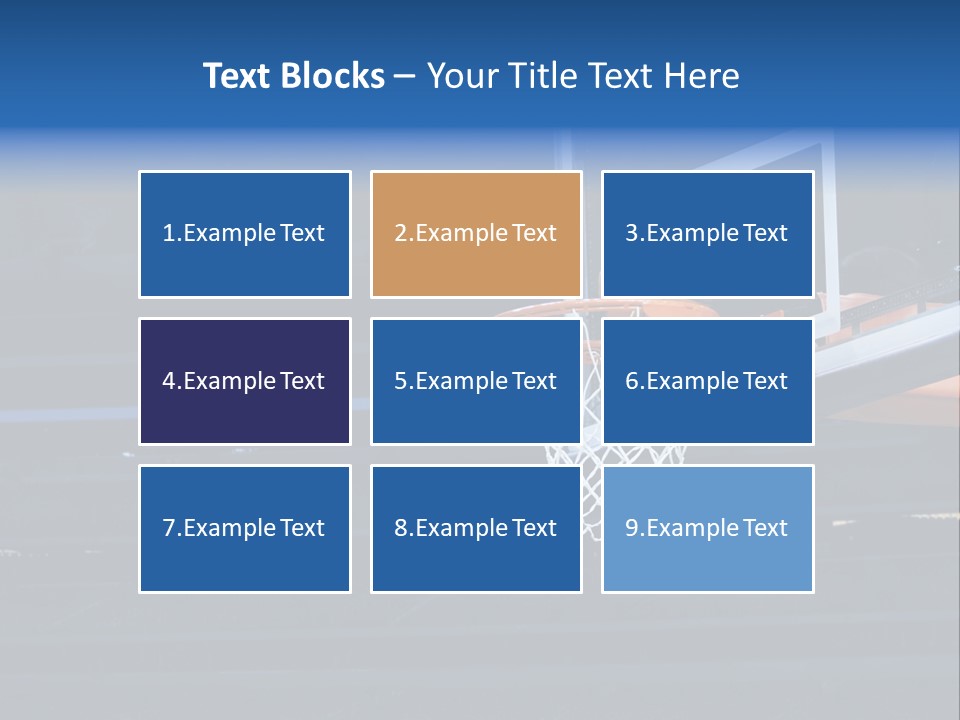 A Basketball Going Through The Net Of A Basketball Hoop PowerPoint Template