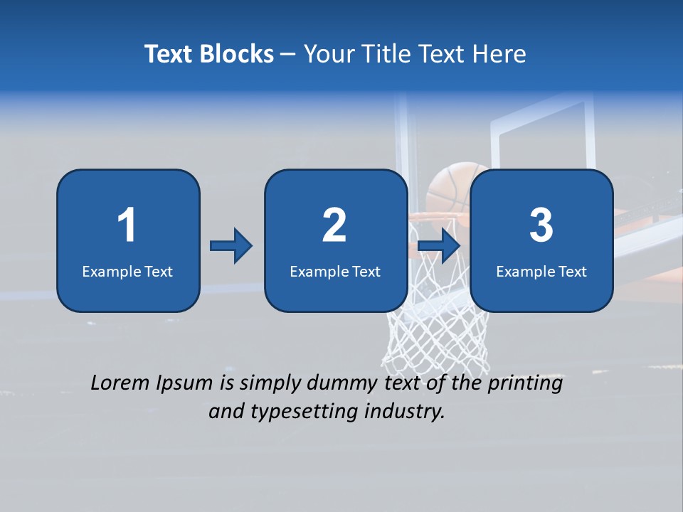 A Basketball Going Through The Net Of A Basketball Hoop PowerPoint Template
