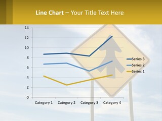 A Yellow Sign With An Arrow Pointing To The Right PowerPoint Template