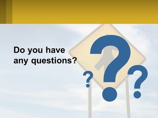 A Yellow Sign With An Arrow Pointing To The Right PowerPoint Template