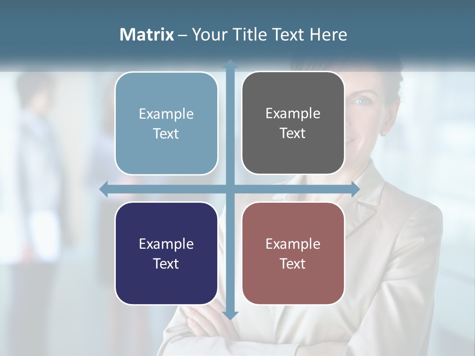 A Woman Standing In Front Of A Group Of People PowerPoint Template