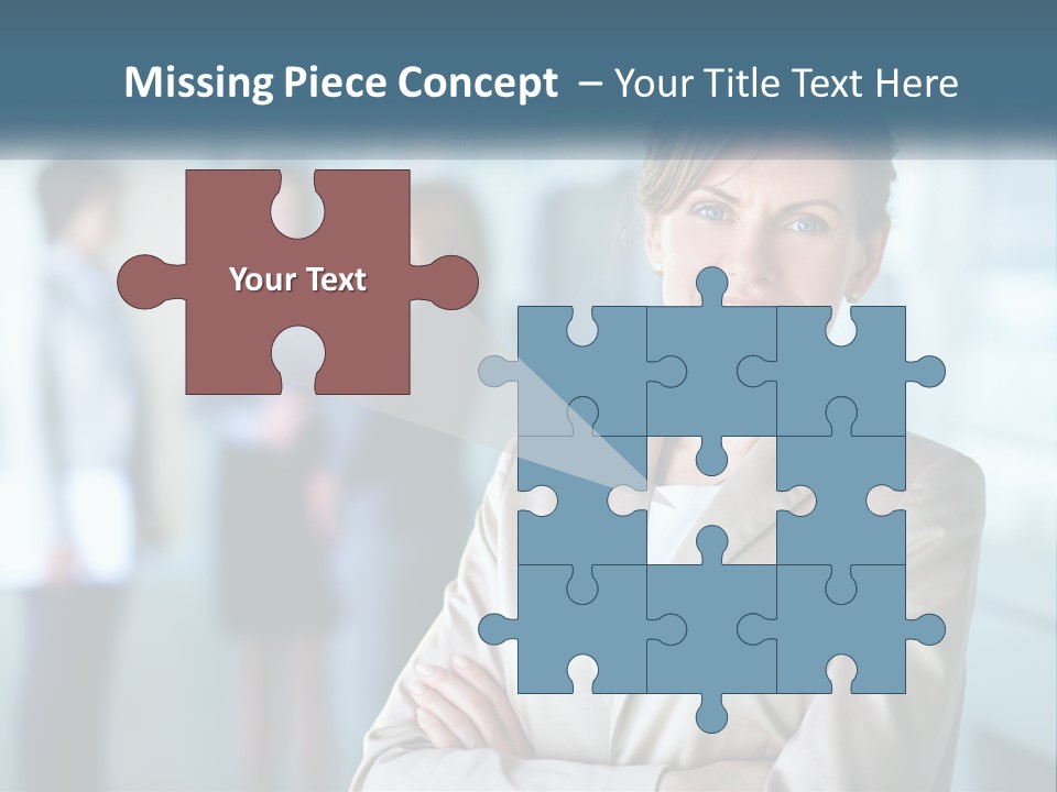 A Woman Standing In Front Of A Group Of People PowerPoint Template