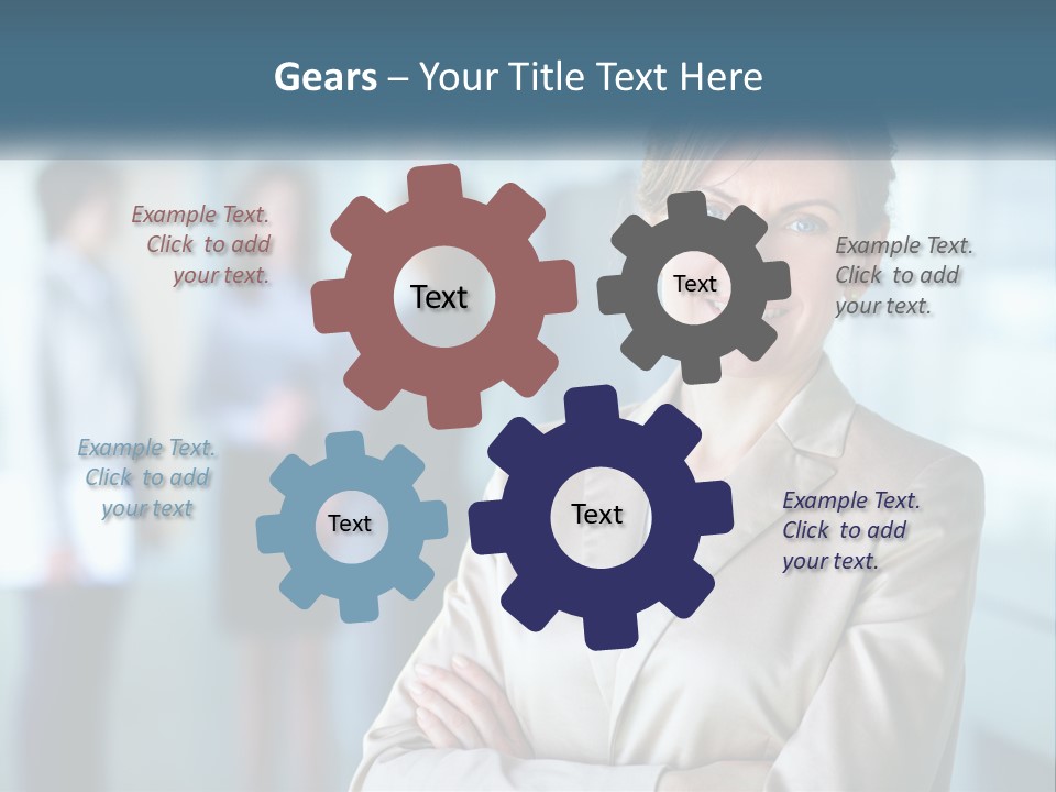 A Woman Standing In Front Of A Group Of People PowerPoint Template