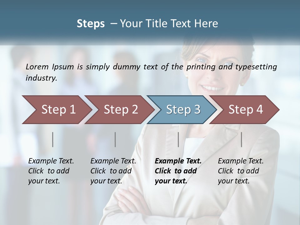 A Woman Standing In Front Of A Group Of People PowerPoint Template