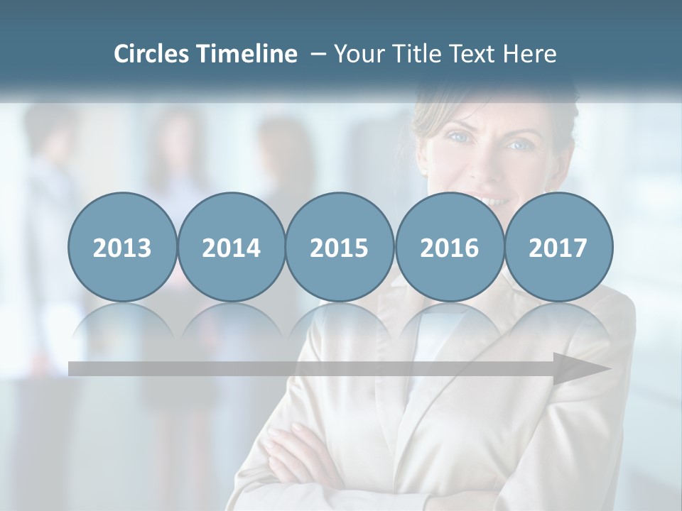 A Woman Standing In Front Of A Group Of People PowerPoint Template