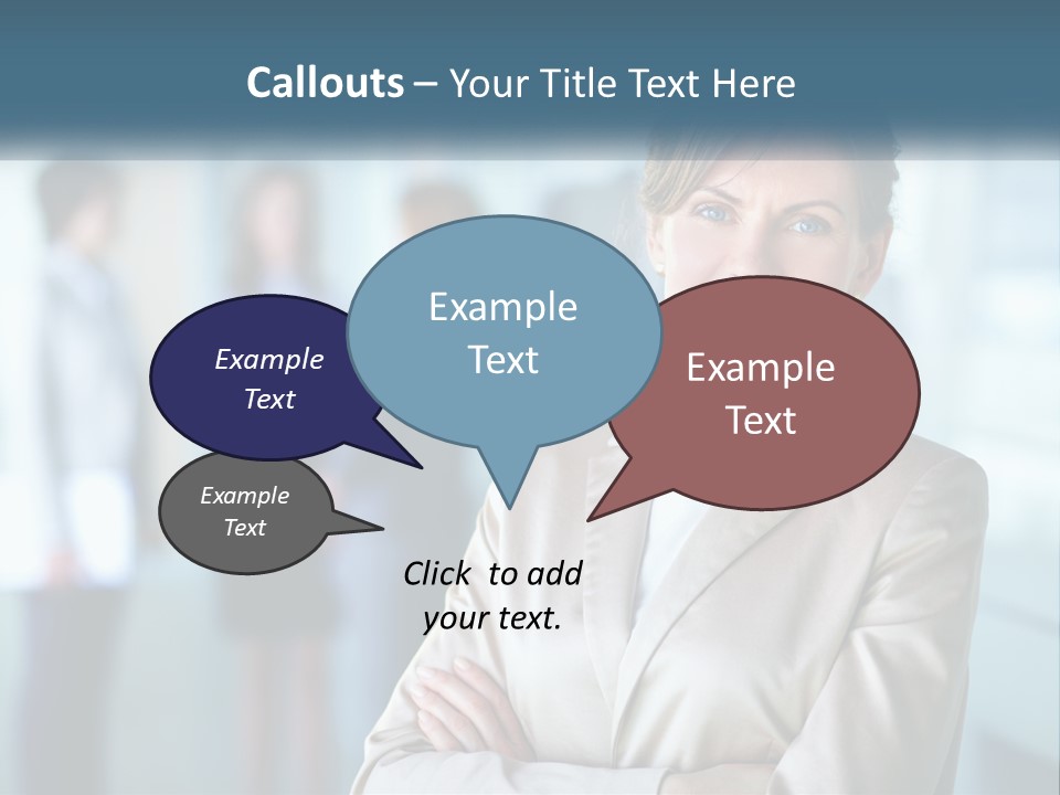 A Woman Standing In Front Of A Group Of People PowerPoint Template