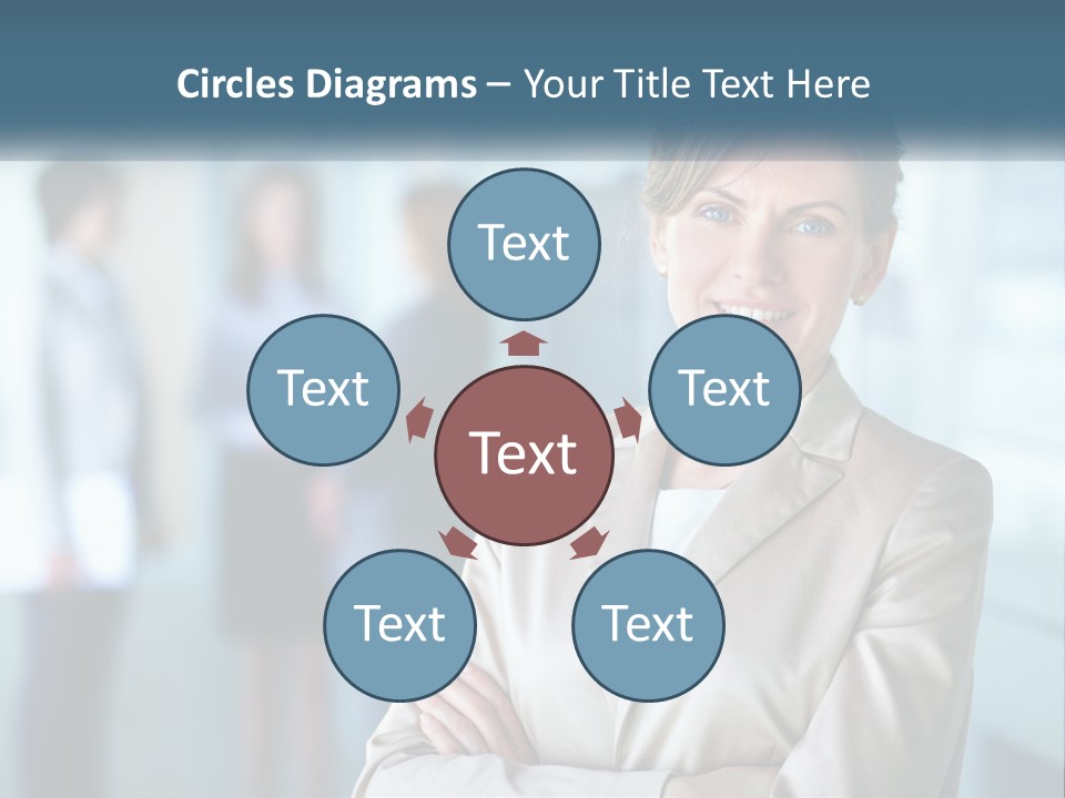 A Woman Standing In Front Of A Group Of People PowerPoint Template