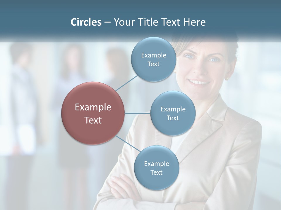 A Woman Standing In Front Of A Group Of People PowerPoint Template