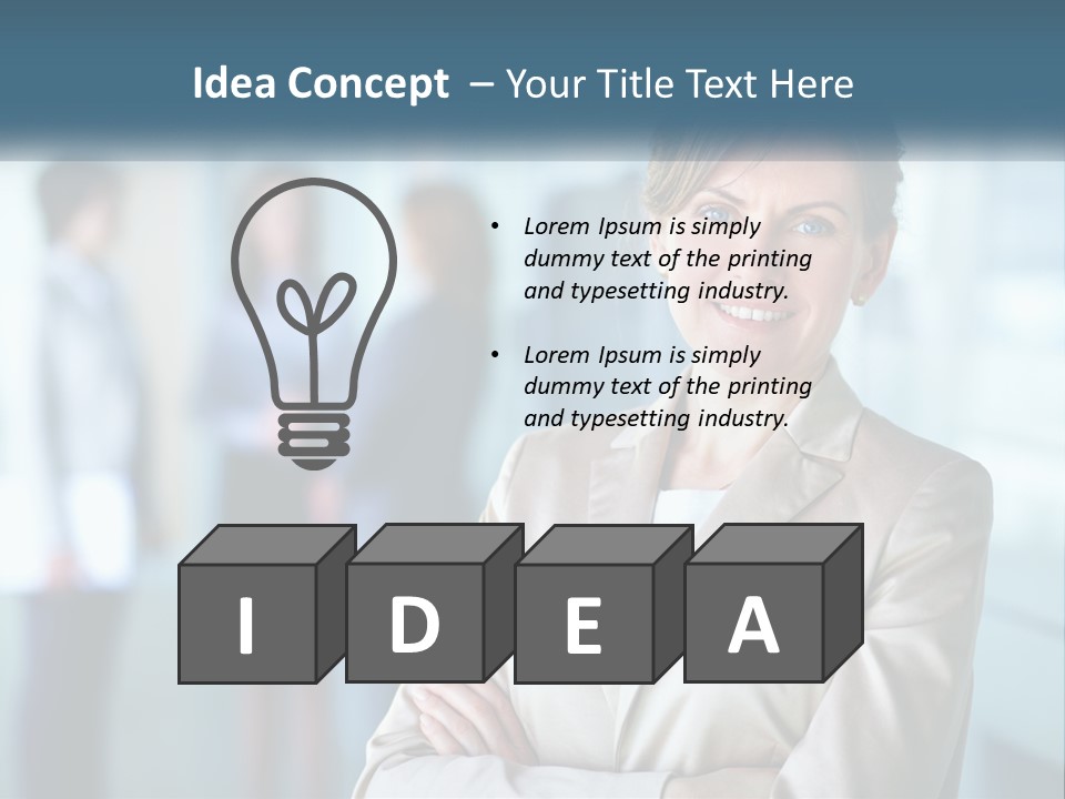 A Woman Standing In Front Of A Group Of People PowerPoint Template