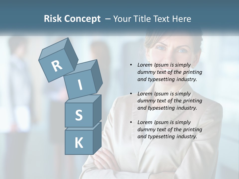 A Woman Standing In Front Of A Group Of People PowerPoint Template