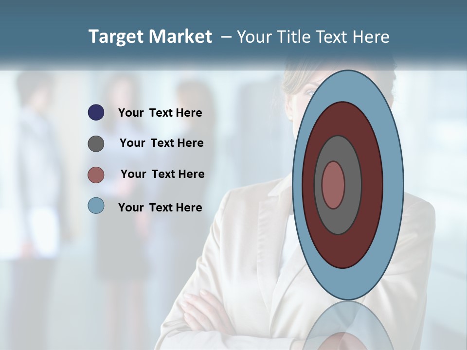 A Woman Standing In Front Of A Group Of People PowerPoint Template