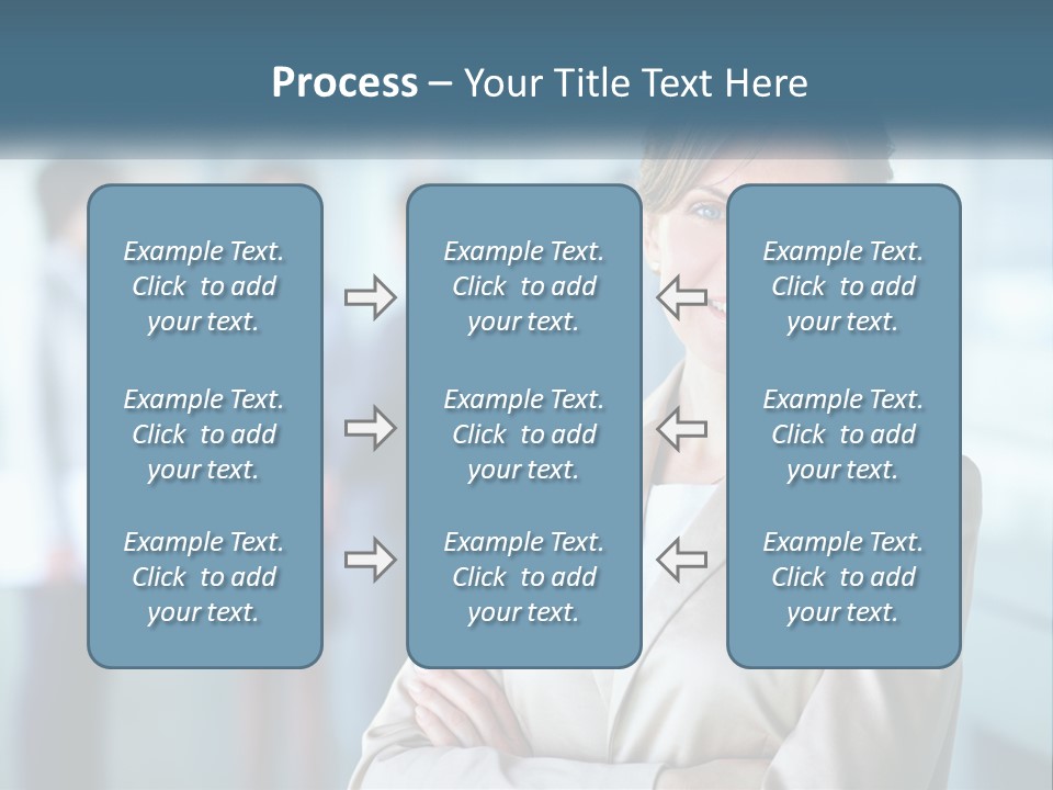 A Woman Standing In Front Of A Group Of People PowerPoint Template