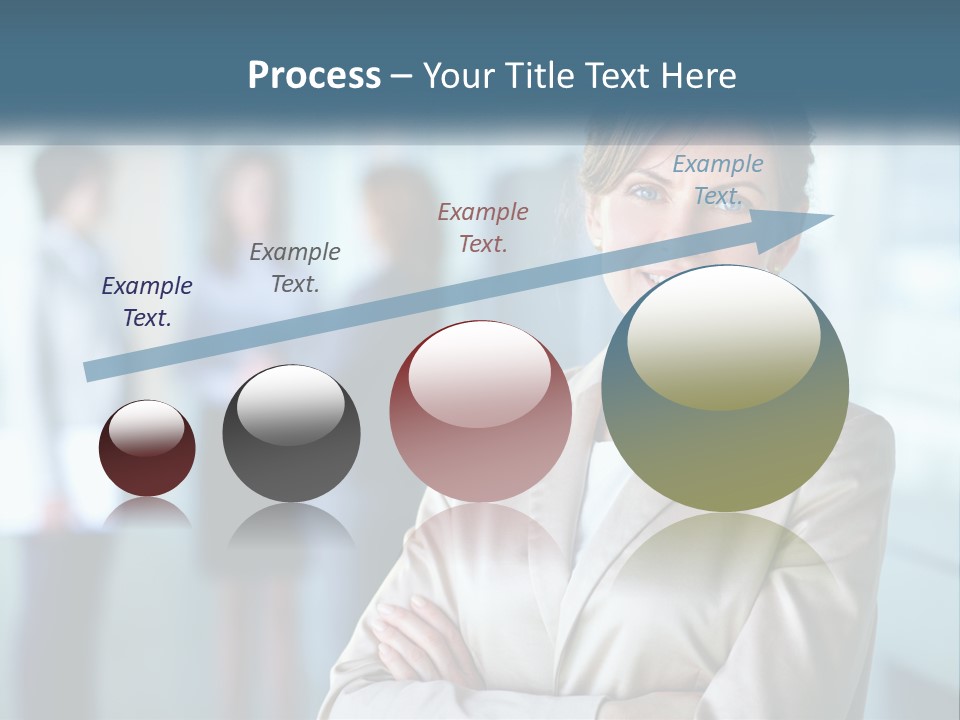 A Woman Standing In Front Of A Group Of People PowerPoint Template