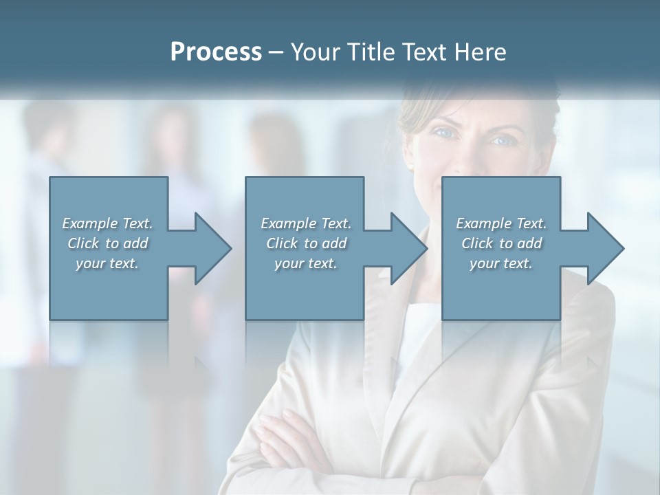 A Woman Standing In Front Of A Group Of People PowerPoint Template