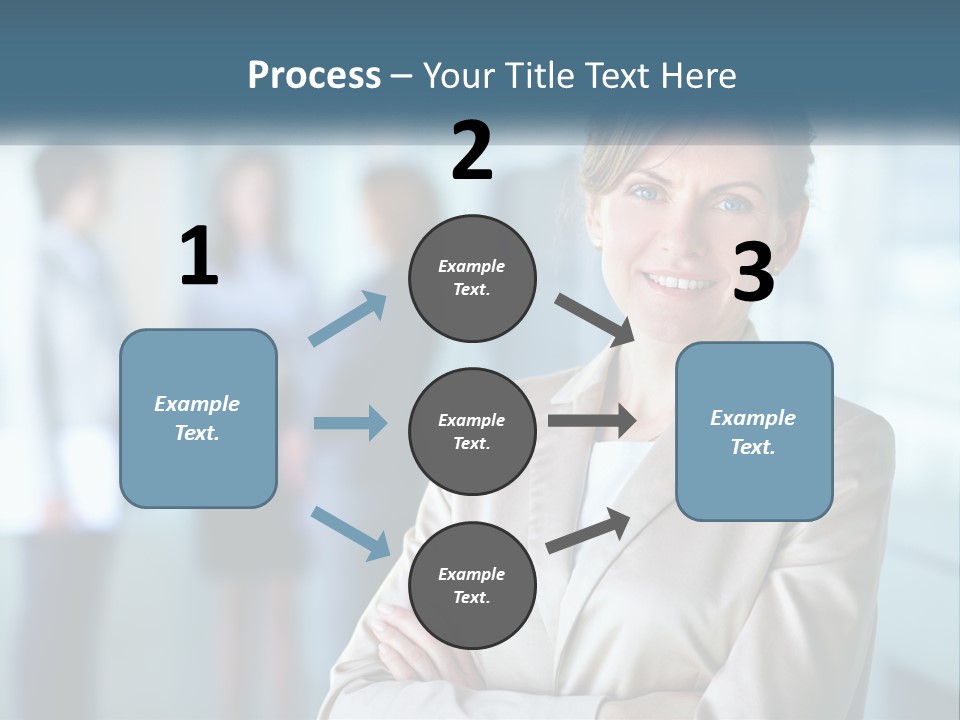 A Woman Standing In Front Of A Group Of People PowerPoint Template