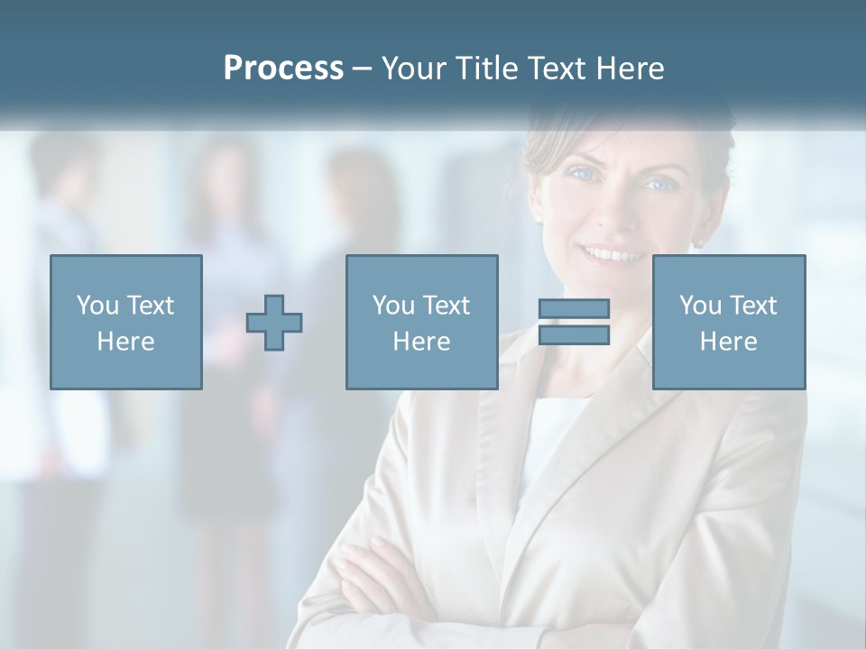 A Woman Standing In Front Of A Group Of People PowerPoint Template