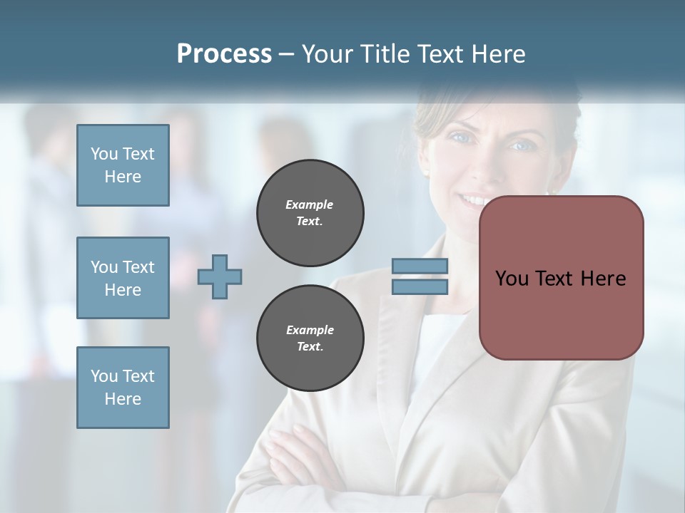 A Woman Standing In Front Of A Group Of People PowerPoint Template