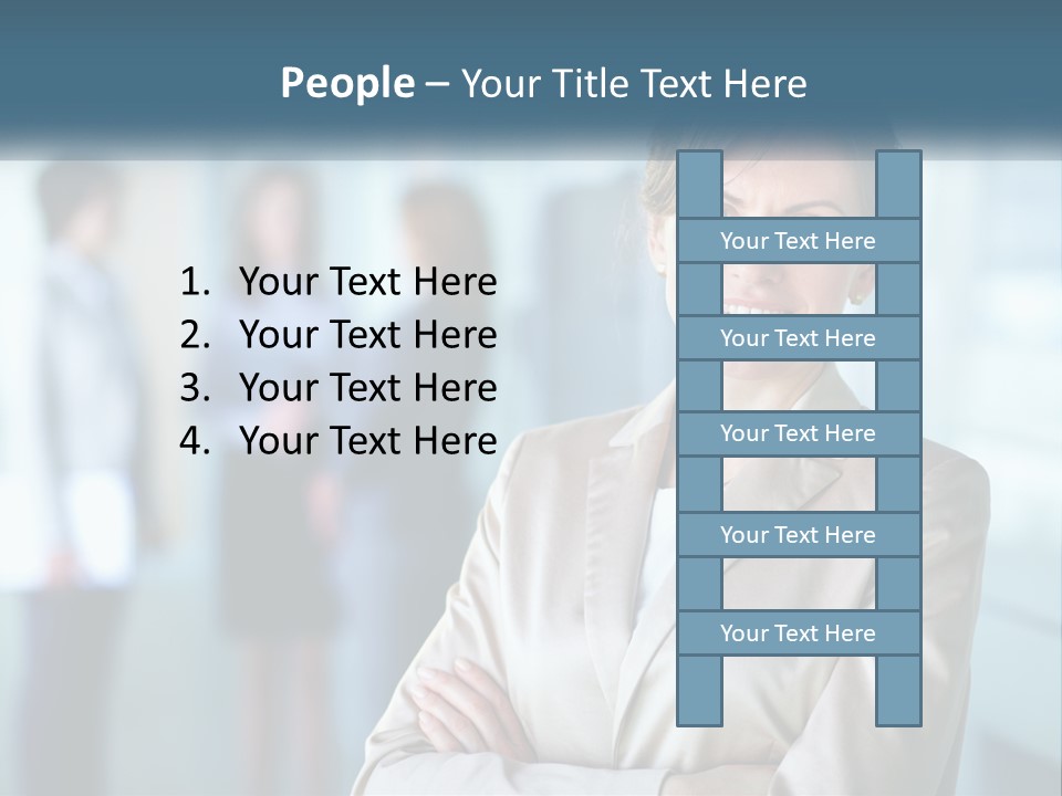 A Woman Standing In Front Of A Group Of People PowerPoint Template