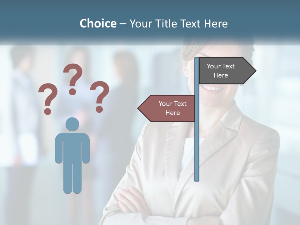 A Woman Standing In Front Of A Group Of People PowerPoint Template