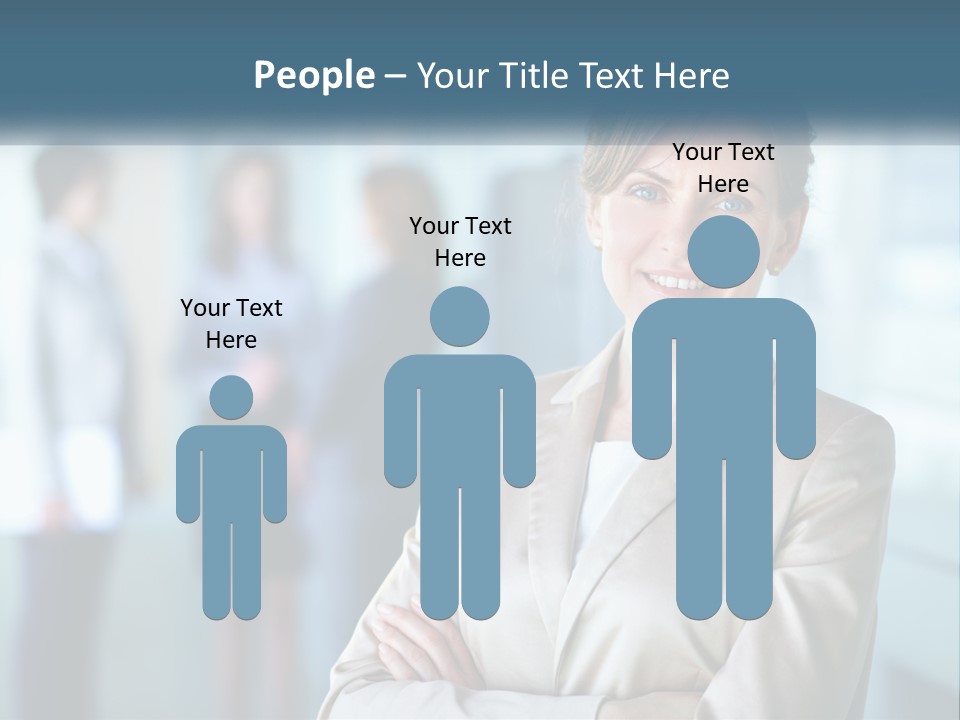 A Woman Standing In Front Of A Group Of People PowerPoint Template