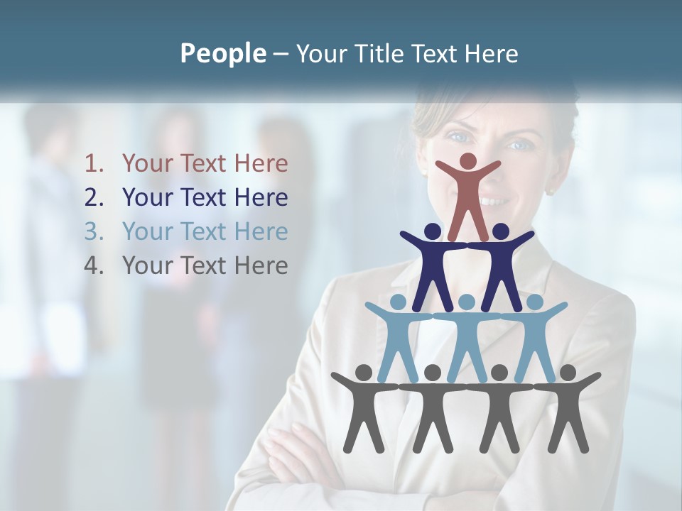 A Woman Standing In Front Of A Group Of People PowerPoint Template