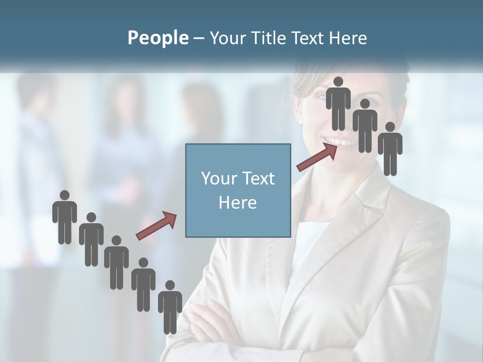 A Woman Standing In Front Of A Group Of People PowerPoint Template