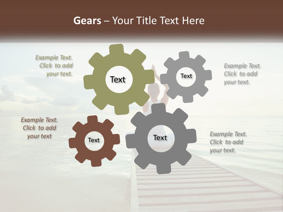 A Woman Sitting On A Dock Doing Yoga PowerPoint Template