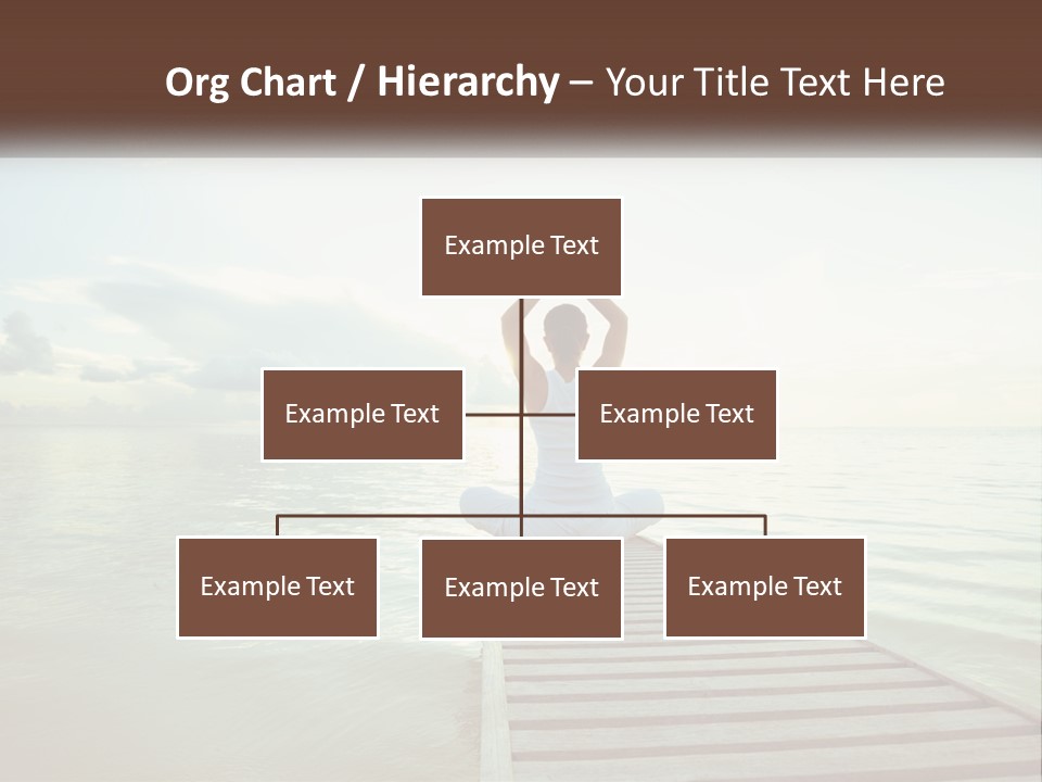 A Woman Sitting On A Dock Doing Yoga PowerPoint Template