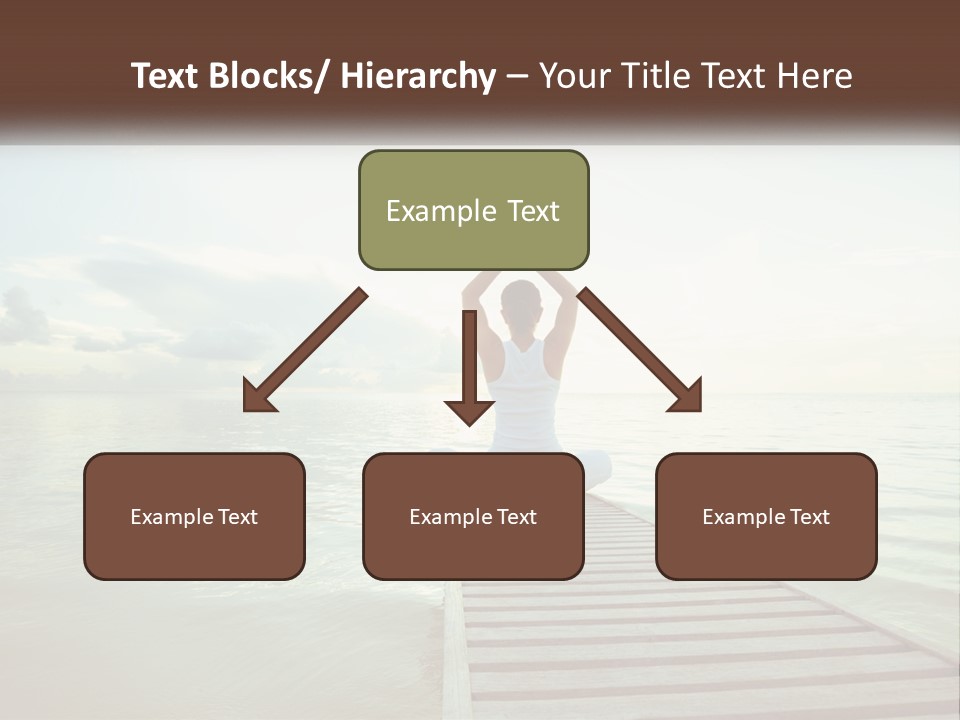 A Woman Sitting On A Dock Doing Yoga PowerPoint Template