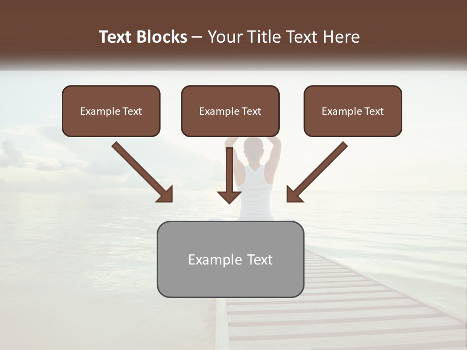 A Woman Sitting On A Dock Doing Yoga PowerPoint Template