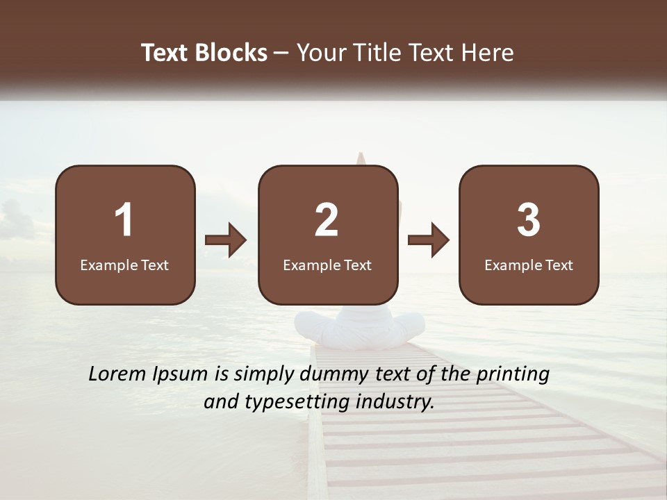 A Woman Sitting On A Dock Doing Yoga PowerPoint Template