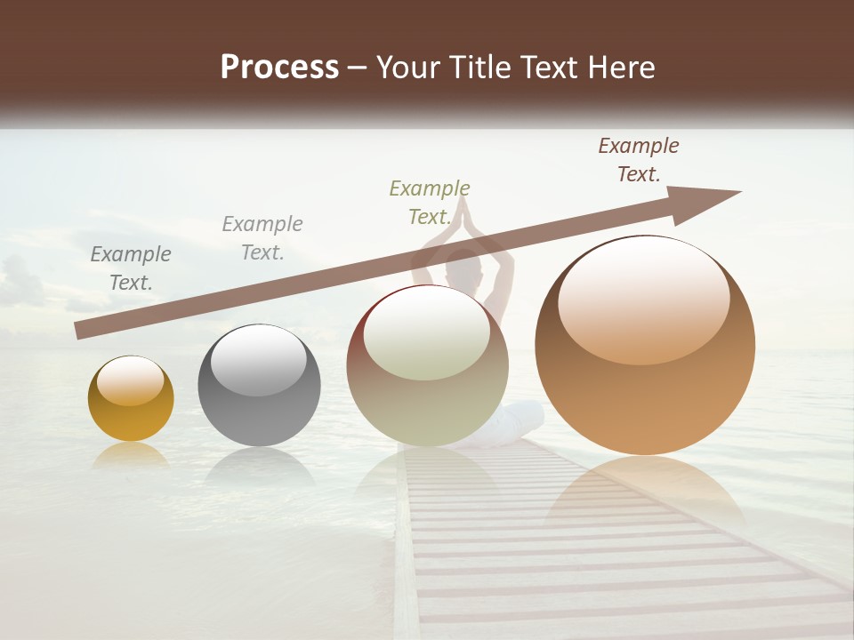 A Woman Sitting On A Dock Doing Yoga PowerPoint Template