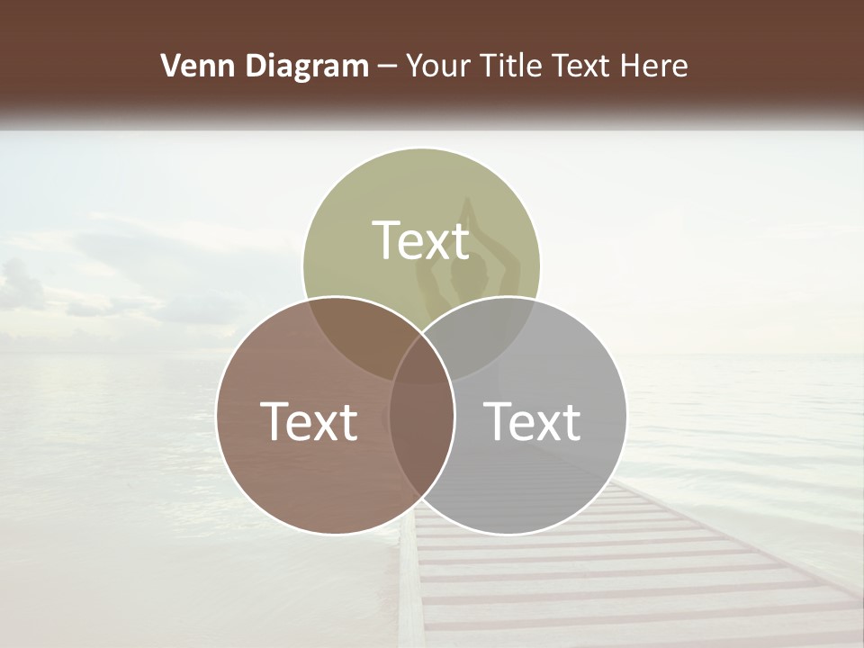 A Woman Sitting On A Dock Doing Yoga PowerPoint Template