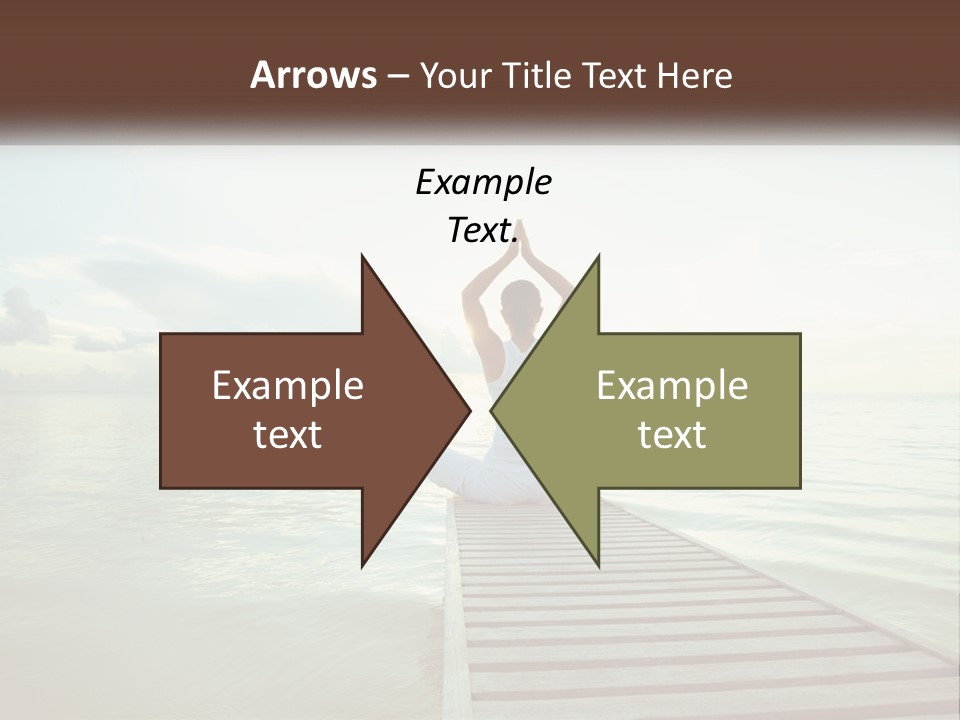 A Woman Sitting On A Dock Doing Yoga PowerPoint Template